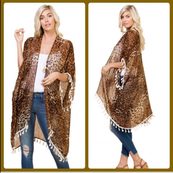 Other - NWT Leopard Print Kimono